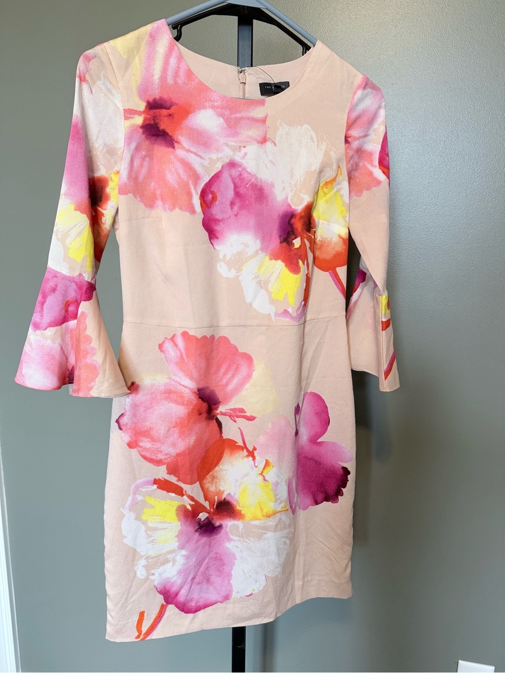 NWT The Limited pink floral lined 0p dress